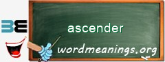 WordMeaning blackboard for ascender